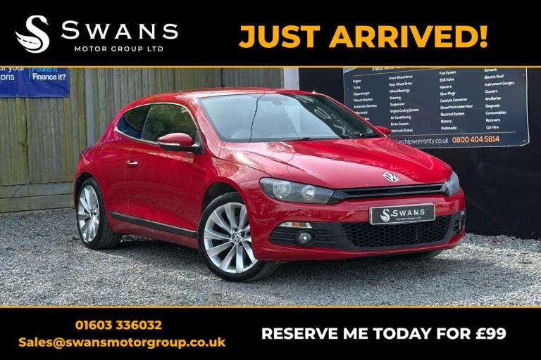 VOLKSWAGEN SCIROCCO 2.0 TSI GT Red Manual Petrol 2013