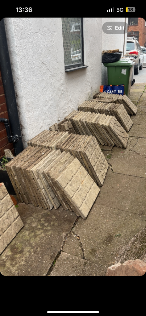 Used Grey Paving Slabs – Good for Garden or Pathway