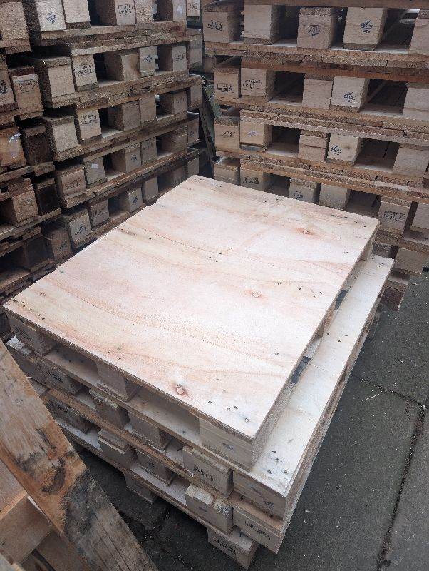 Wooden Pallets 970 x 790mm Lightweight Plywood Top Ideal Warehousing or DIY - Delivery Available.
