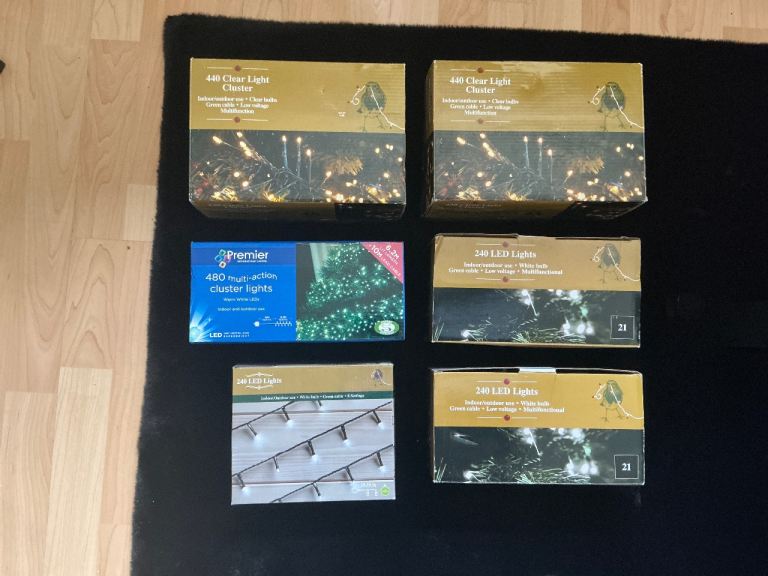 Large Christmas LED Lights Bundle - 8 Sets - Indoor & Outdoor