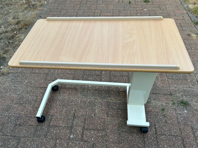 Adjustable Overbed Table on Wheels – Good Condition
