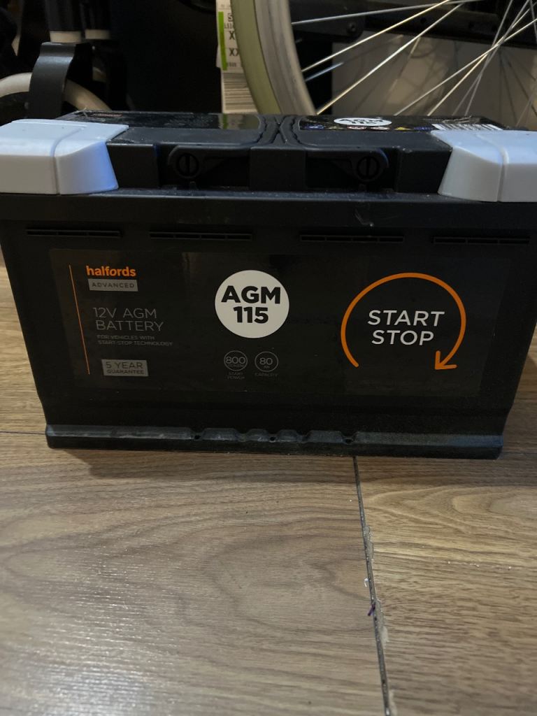 Halfords battery start stop battery AGM 115 