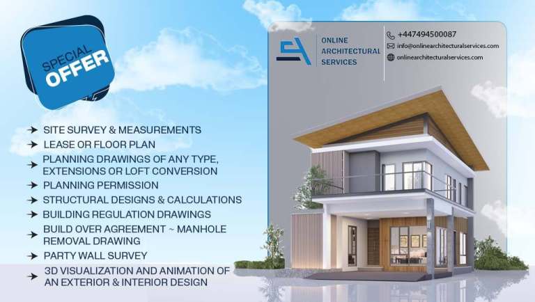Architectural Drawings/House Extension/Structural Calculation/Planning Application/3D Design