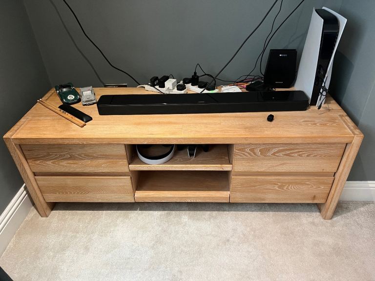Solid Oak TV Unit