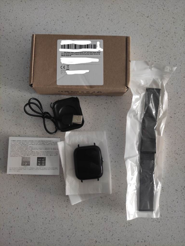 Smart Watch, BLACK w/ Milanese Strap, - Brand NEW, BOXED