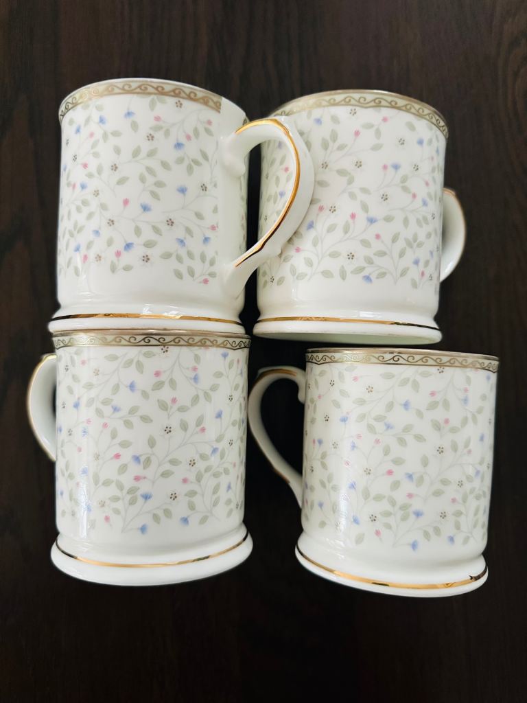 Vintage Set of 4 Bone China mugs - MOVING SALE