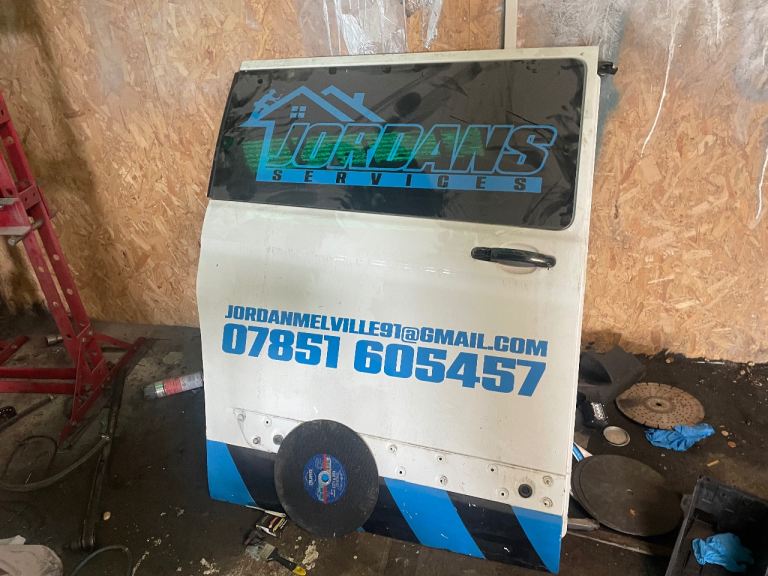 Transit custom side loading door with glass 