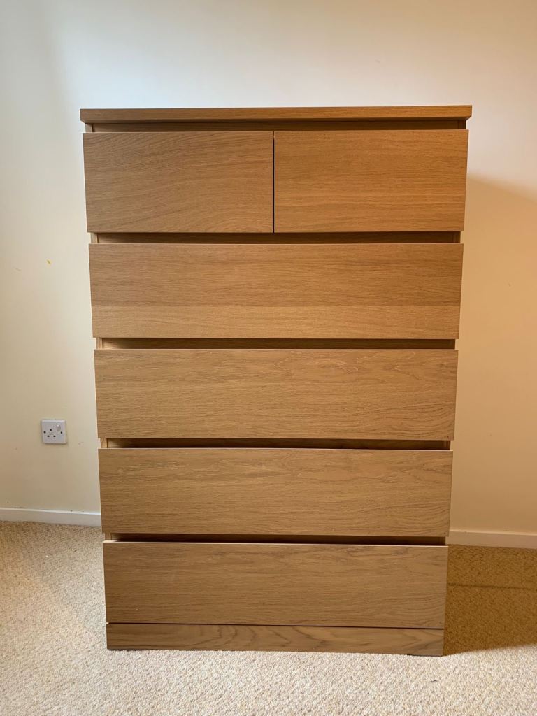 IKEA Malm 6 drawer chest of drawers