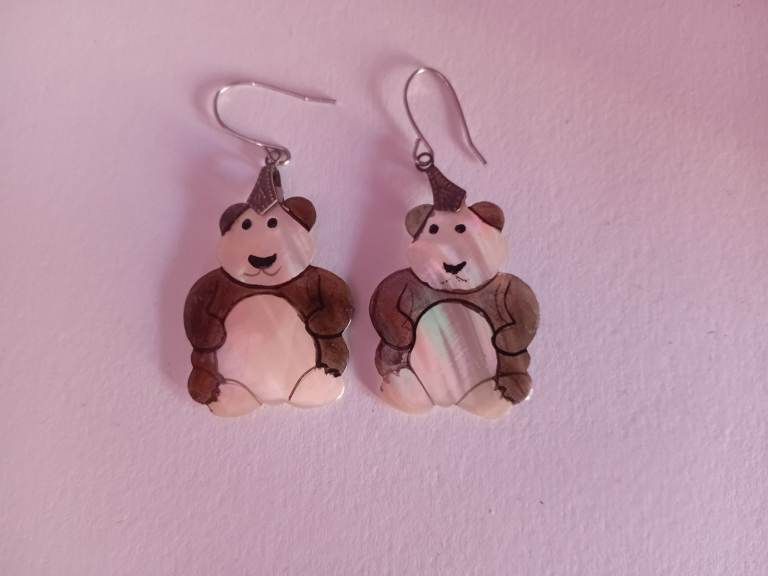 Panda Shell Earrings