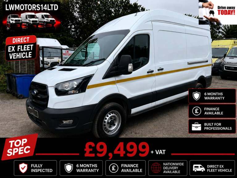 FORD TRANSIT T350 130 BHP L3 H3 LEADER WORKSHOP VAN 2022 72 REG