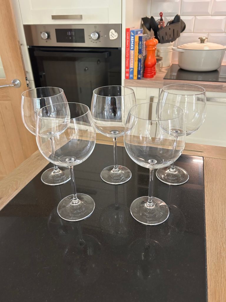 5 Dartington Crystal Gin Glasses