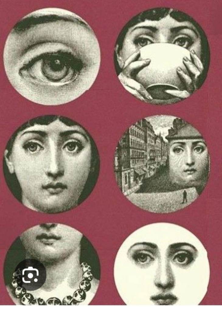 Cole & Son. Fornasetti “Tema e Variazioni” wallpaper – 2 rolls – burgundy – new/sealed (same batch)