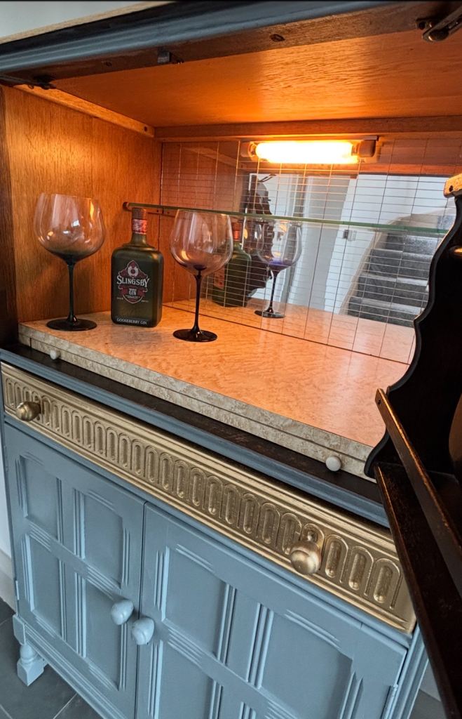 Vintage Ercol cocktail / drinks cabinet 