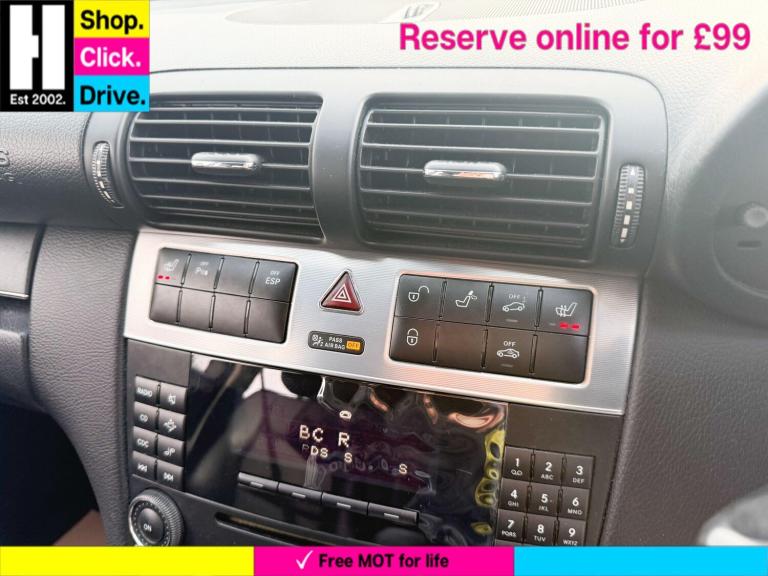 2006 Mercedes-Benz C Class 1.8 C180 Kompressor Avantgarde SE Saloon 4dr Petrol Automatic (193 g/k...