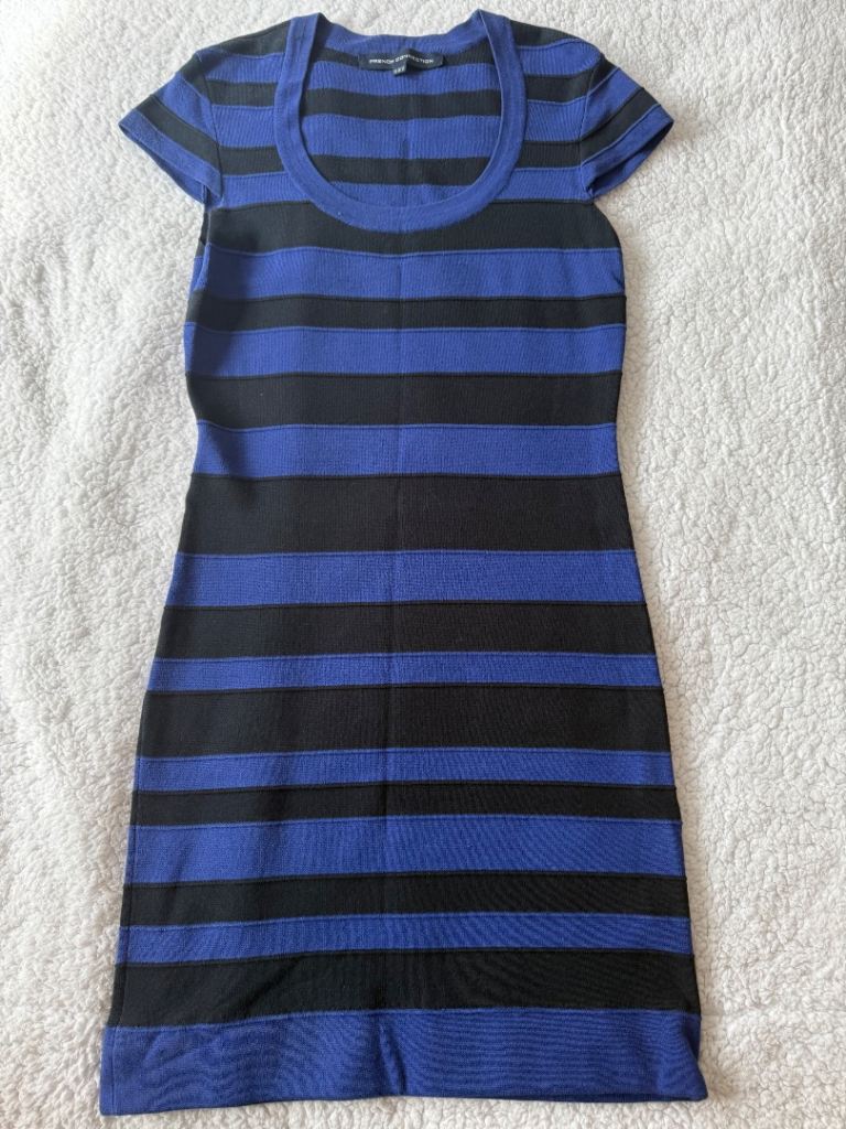 VGC FRENCH CONNECTION BLACK LAYERED MINI DRESS