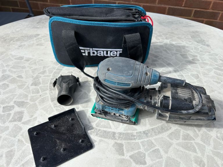 Erbauer Sanders & Dust Bags – Fair Condition, Carry Bag Included