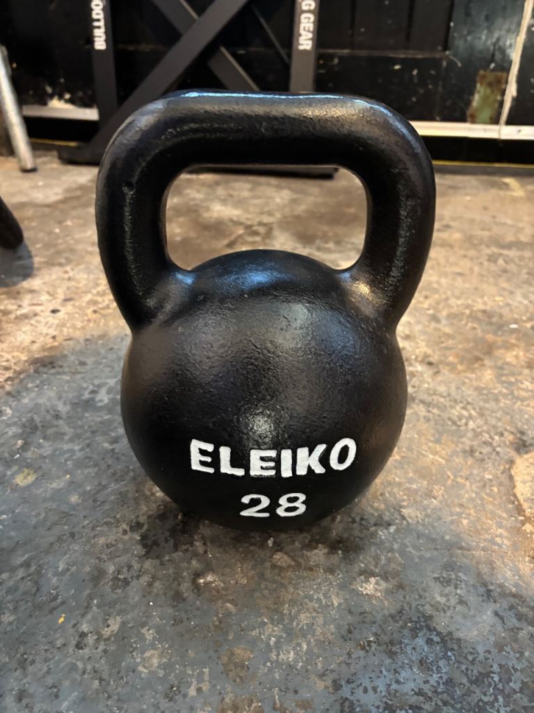 Eleiko cast iron 28kg kettlebell. Excellent condition. Cost £150 new. 