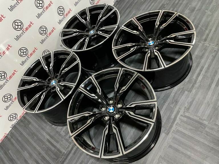 BRAND NEW 22" BMW X4M STYLE ALLOY WHEELS - 5 X 112 - GLOSS BLACK DIAMOND CUT FINISH