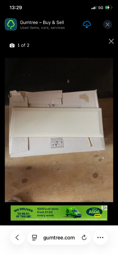 White subway tiles 