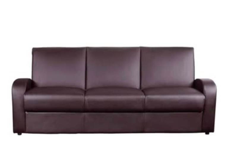 Comfortable Brown Leather Sofabed – Good Condition
