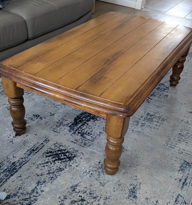 Solid wood large coffee table