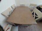 Solid Wood Herringbone Top Table & Four Chairs