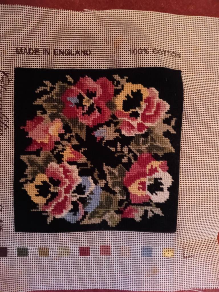 image for Completed Tapestry - Pansy Garland