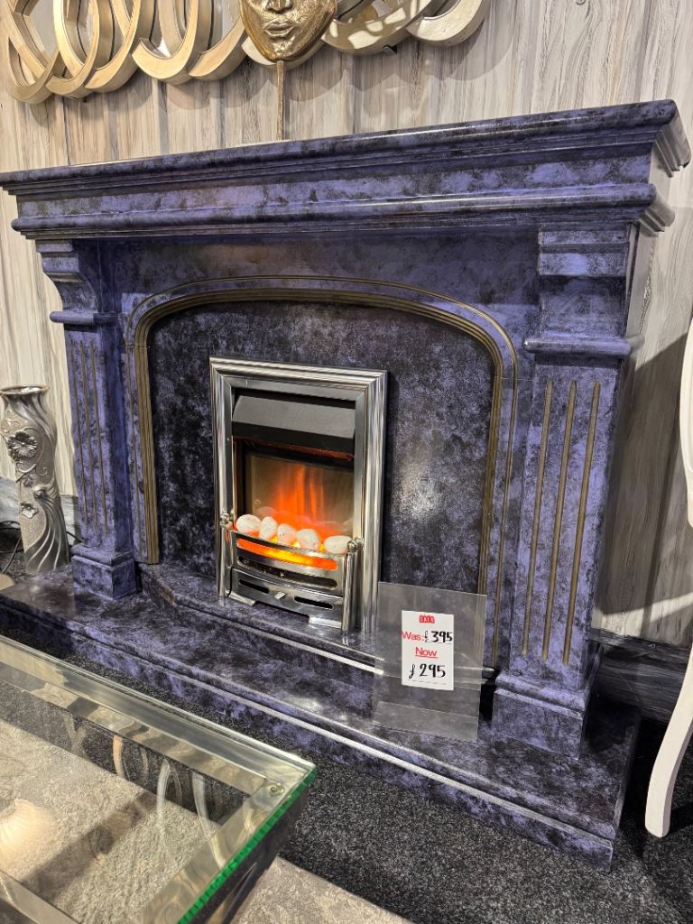 Very large fireplace with electric fire