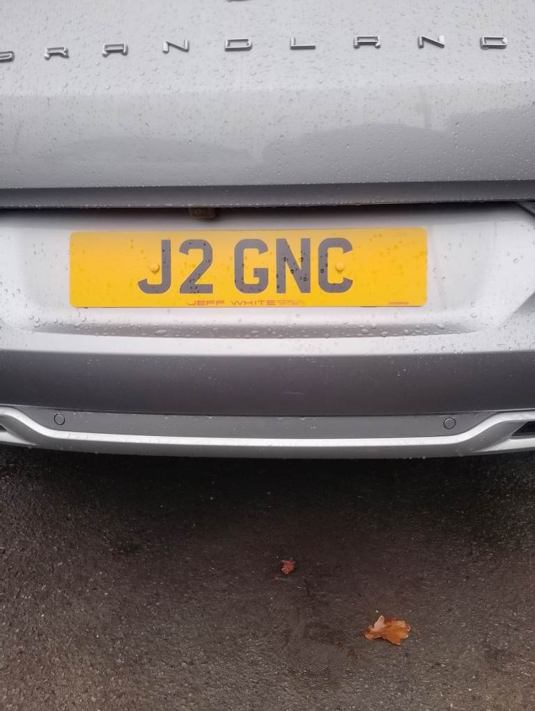 Personalised number plate 