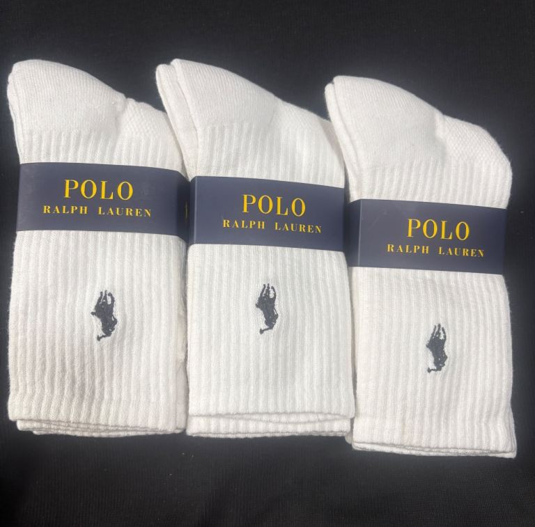 New Polo Ralph Lauren White Socks - Pack of 3