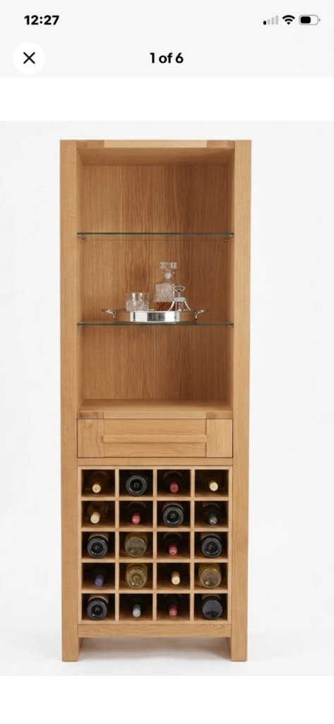 Wine rack / solid oak / M&S 