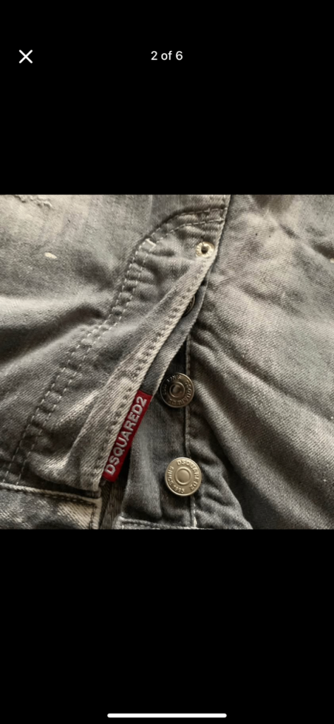 Dsquared2 Grey Paint Splatter Jeans  – Straight Fit – Excellent Condition 