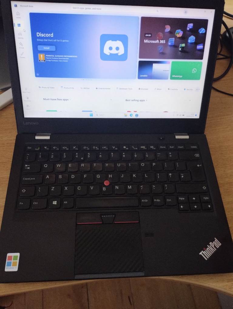 Lenovo ThinkPad 13" Laptop i5 CPU 12GB RAM 128GB SSD Windows 11. Local delivery 