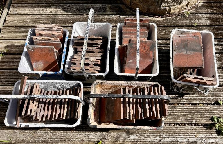 90 Reclaimed Terracotta Roof Tiles – Fair Condition