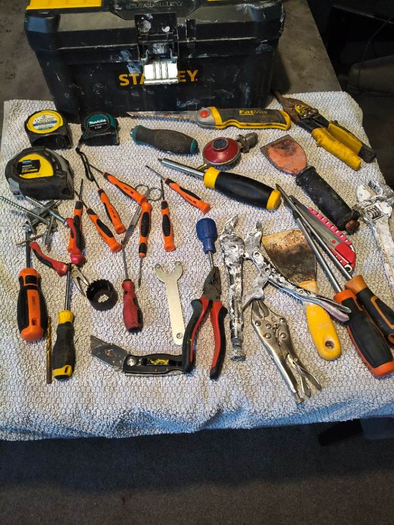 toolbox with tools bundle 