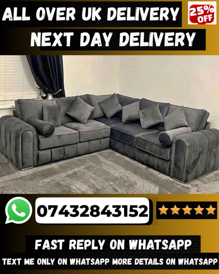 Must Go ASAP! Brand New Lily Corner & 3+2 Seater Sofa – Available Now