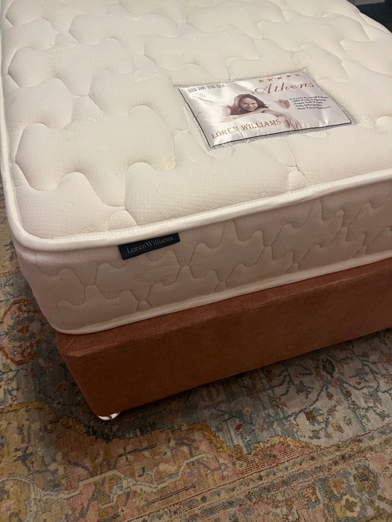 Single divan base with mattress