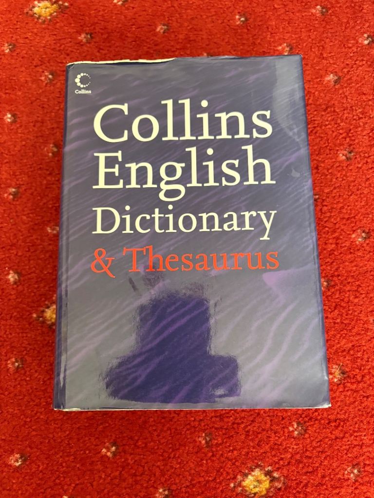 Large Collins English Dictionary & Thesaurus – Good Condition