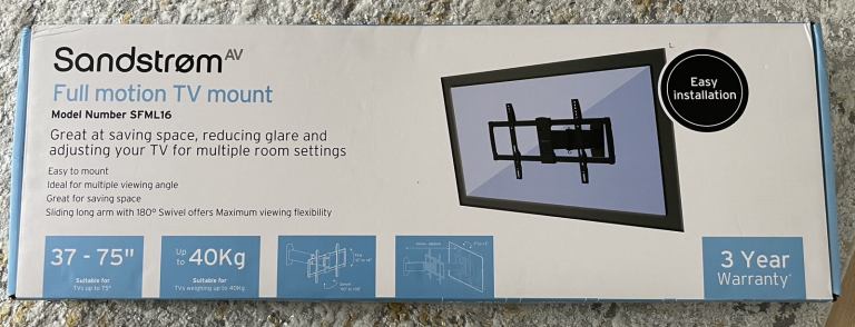 Sandstrom AV Full motion TV mount SFML16