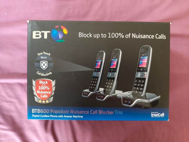 BT8600 Premium Nuisance Call Blocker Trio – New