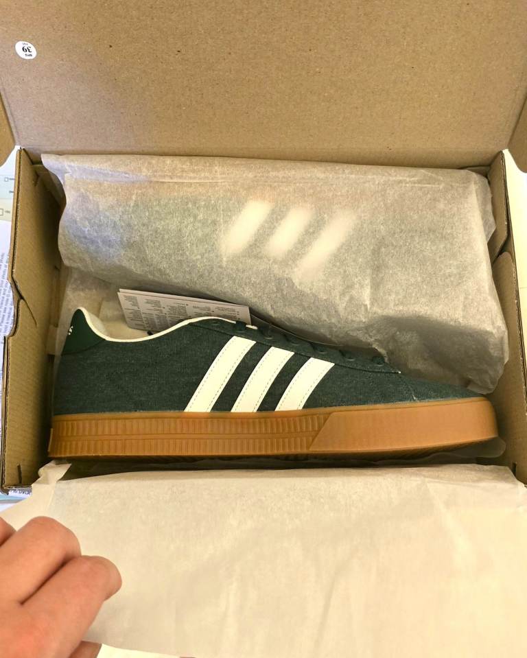 SIZE 11 - Men's Adidas Daily 3.0 Trainers Shoes Green Canvas UK