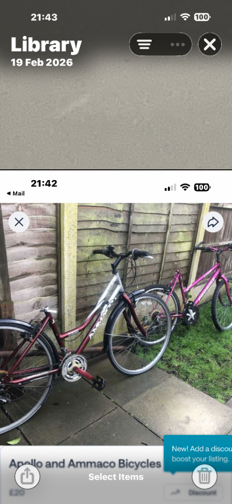 2bikes both seats missing 