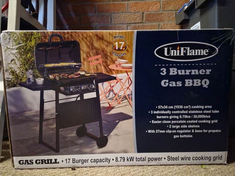 3 burner gas bbq