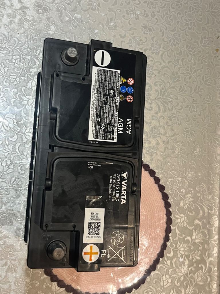 Varta AGM 92Ah 850A Start-Stop Car Battery (OEM VW Audi Porsche)