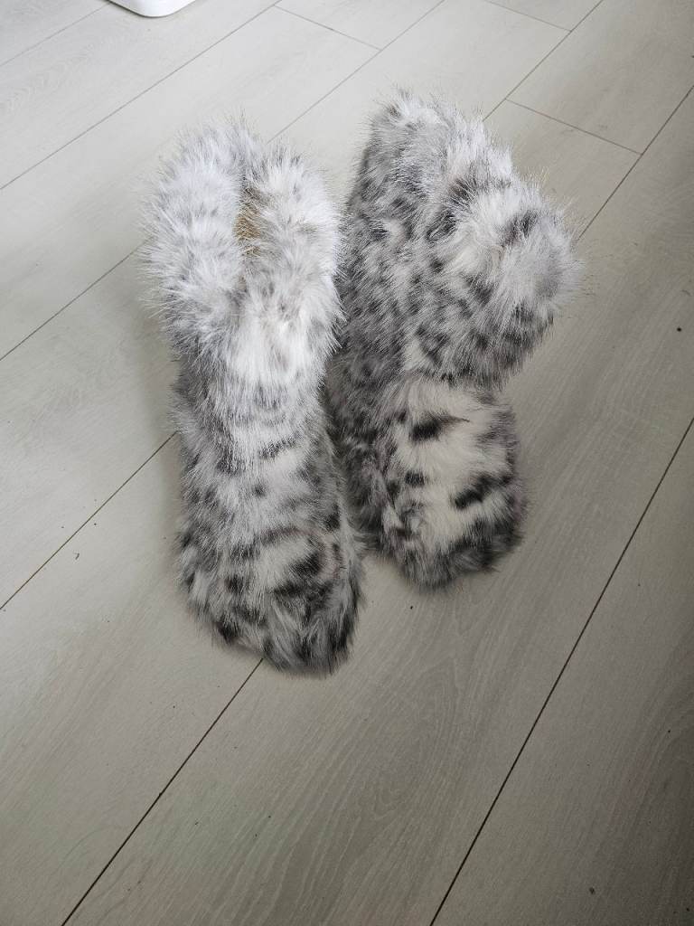 Leopard print boots