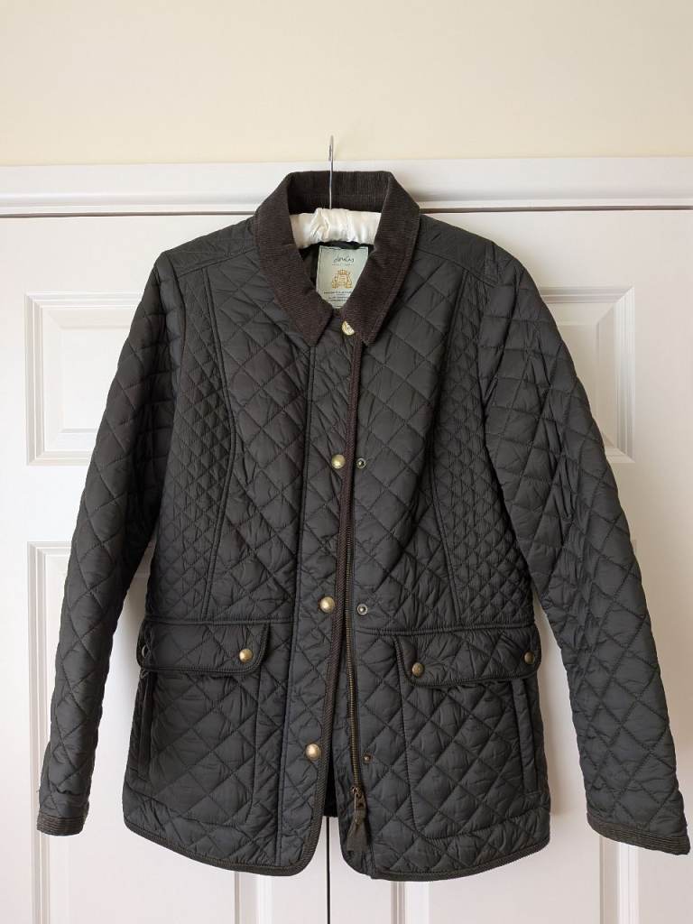 Joules Women's Newdale Dark Green Padded Jacket - Size 14