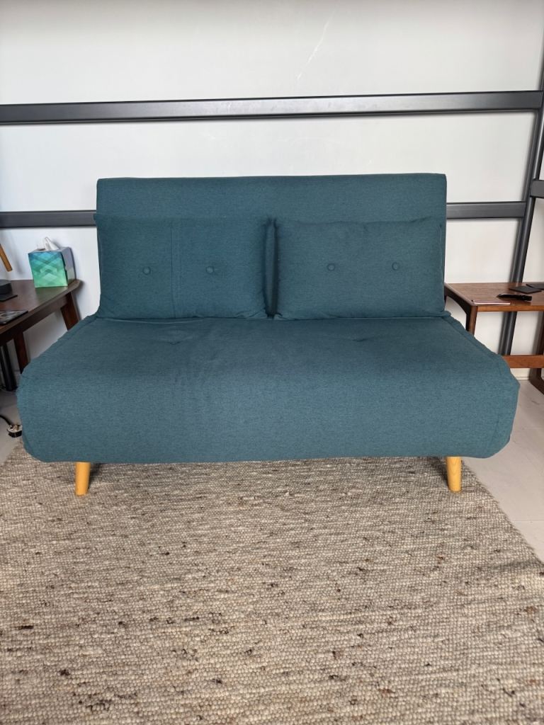 Made Haru Sofa Bed with Wooden Legs – Barely used. Over £500 new.