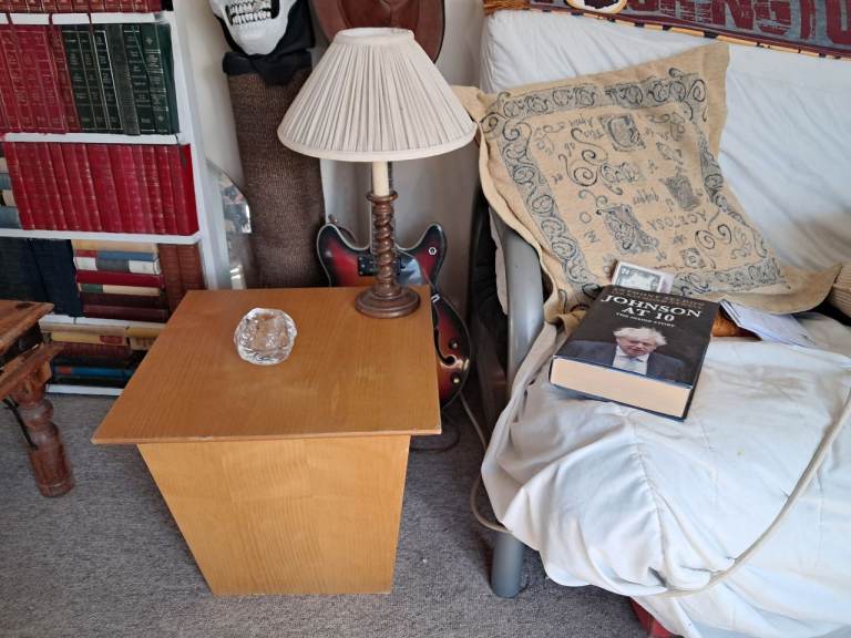 Side table with useful storage