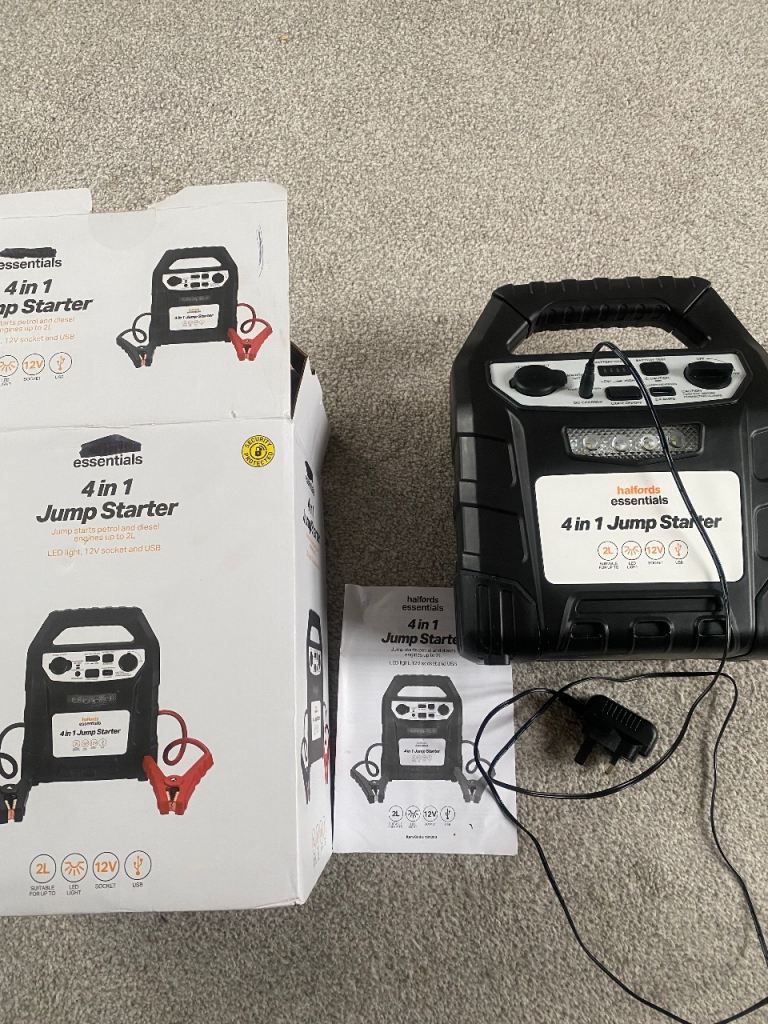 Halfords 4 in 1 jump starter 