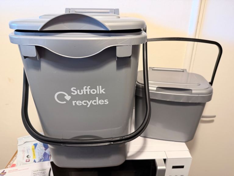 Food waste bin and caddy